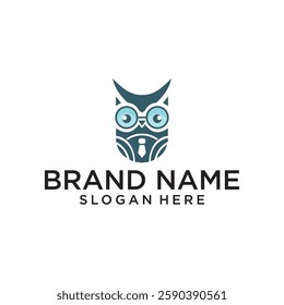 Owl combination logo with tie
