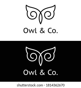 owl company logo vector design