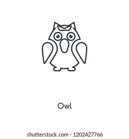 Owl concept line icon. Linear Owl concept outline symbol design. This simple element illustration can be used for web and mobile UI/UX.
