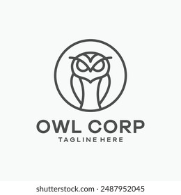 owl corporation logo design template1