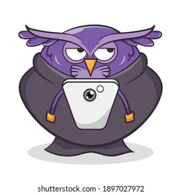 owl cute cartoon character, good for your design