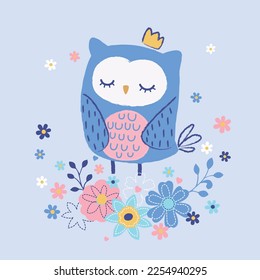 owl cute flower animal sweet