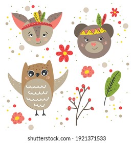 Owl cute illustration for kids