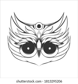 Owl Cute Lineart Vector Illustrations