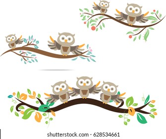 owl cute in vector
