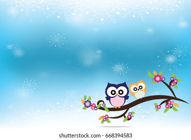 owl cute in vector