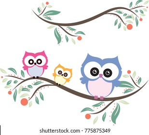 owl cute in vector