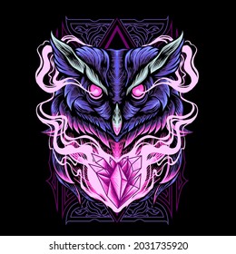 Owl Darkness art drawing work
