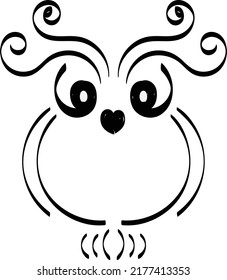 Owl Design coloring book use as print or use as poster, card, flyer, Tattoo or T Shirt