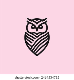 owl design logo concept, vector