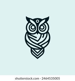 owl design logo concept, vector