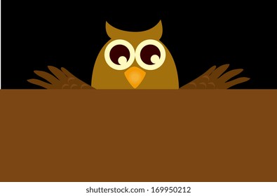 owl design over black  background vector illustration
