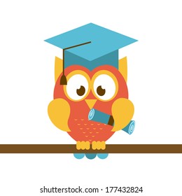 owl design over  white background vector illustration