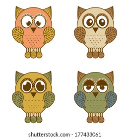owl design over white  background vector illustration