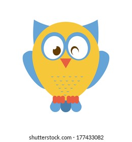 owl design over white  background vector illustration 