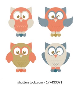 owl design over white  background vector illustration