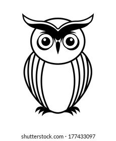 owl design over white  background vector illustration
