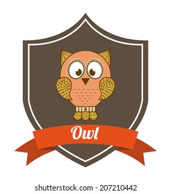 owl design over white  background vector illustration