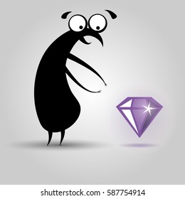 Owl and diamond