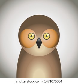Owl Doodle animal face, cute animal face cartoon