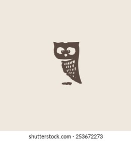 Owl doodle cartoon
