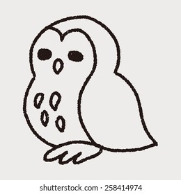 owl doodle drawing