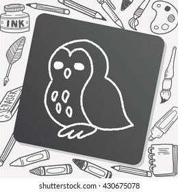 owl doodle drawing