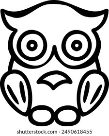 Eule Doodle Handgezeichnete Vektorgrafik Symbol