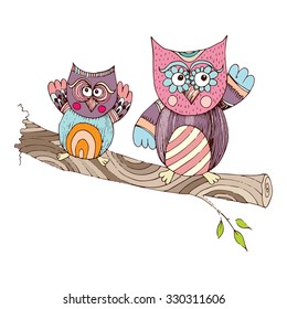 Owl Doodle Vector