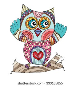 Owl Doodle Vector