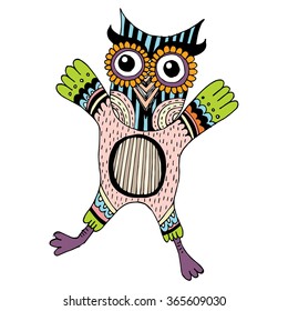Owl Doodle Vector