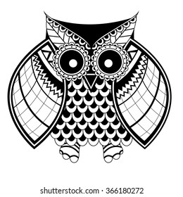 Owl Doodle Vector