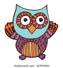 Owl Doodle Vector