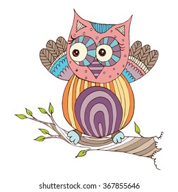 Owl Doodle Vector