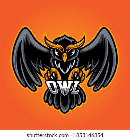 Owl E Sport Mascot Logo