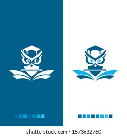 owl education logo design concept