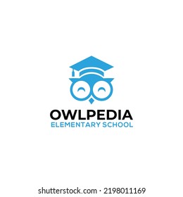 Owl Education Logo Design Isolated On White Background