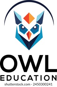 owl education logo, elegant wise owl education logo icon symbol design template