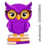 owl education logo for university college school and your business or company vector illustration isolated on white background