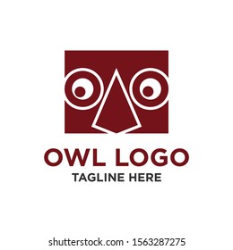 owl for education simple unique logo design vector