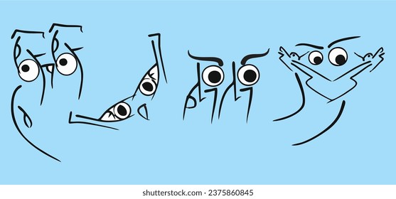 Owl. Emotions. Vector drawing, eps