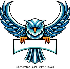 Owl esport logo with premium quality stock vector