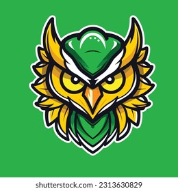 Owl Esports Logo in Purple Mascot Vector Illustration 