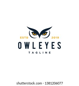 owl eye concept logo design