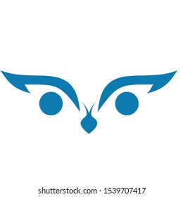 owl eye icon logo vector design