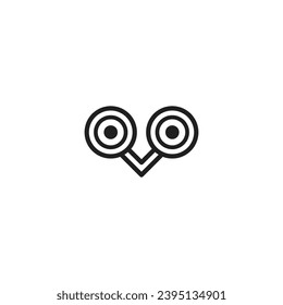 Owl eye logo with blank background