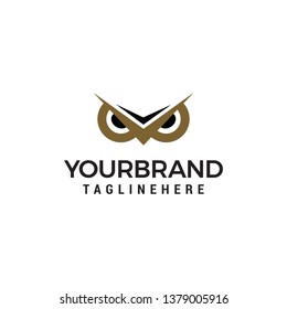 Owl Eye logo design concept template vector
