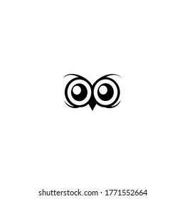 Owl Eye Logo, Simple modern owl logo template.

