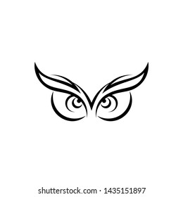 owl eyes inspiration logo design vector download
