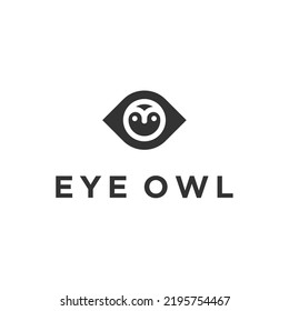 Eule-Augen-Logo-Designs, Vektorvorlage